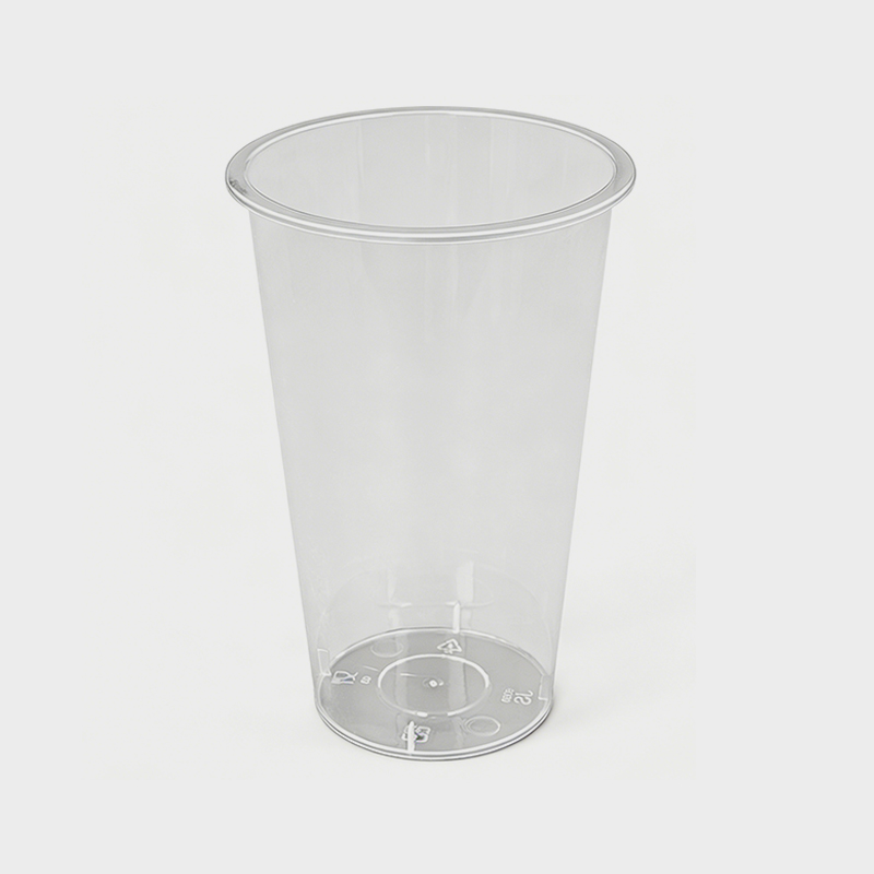 Gobelet en plastique recyclable de qualité alimentaire, lisse et transparent