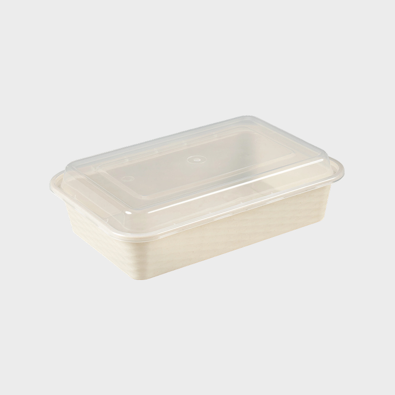 Boîte alimentaire en plastique avec couvercle transparent à base noire PFK001