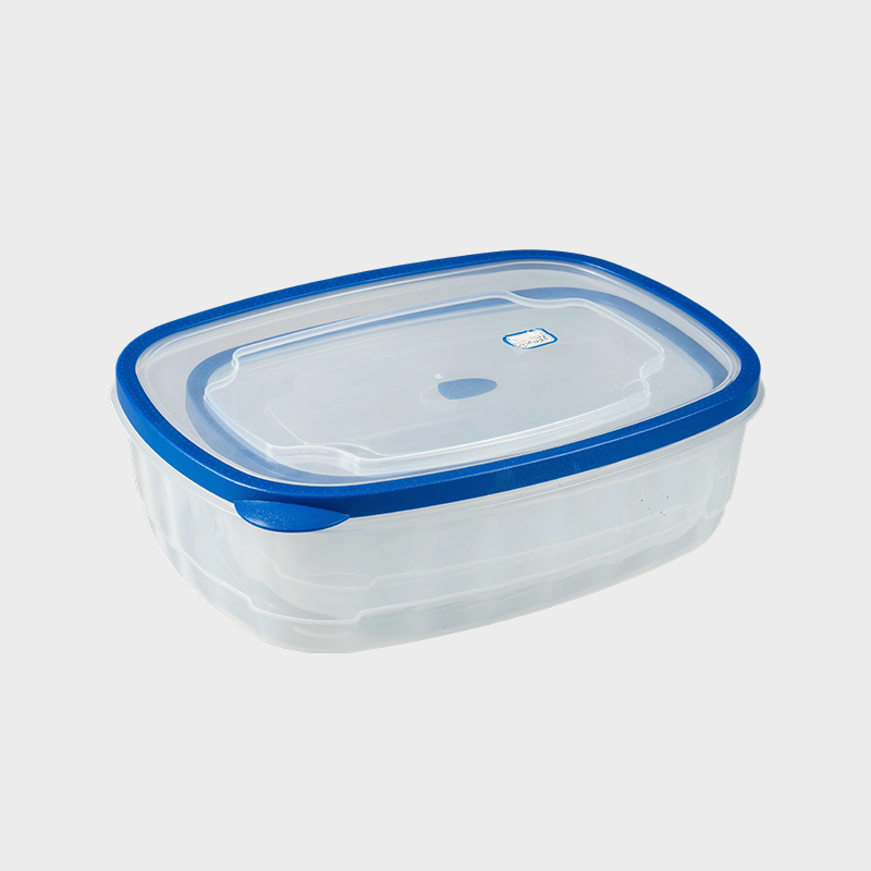 PFT005 Lot de 2 récipients de conservation alimentaires rectangulaires commerciaux longue durée en PP + TPR avec couvercles ventilés surmoulés (3 700 ml + 6 800 ml)