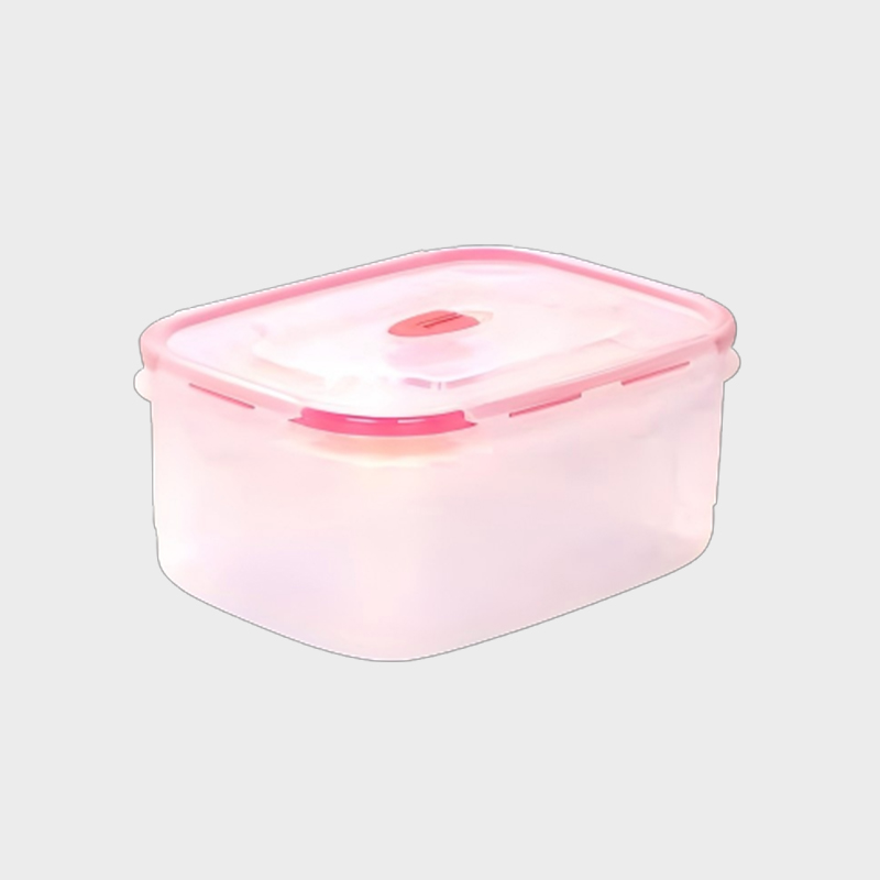 PFT003 Lot de 3 boîtes de conservation rectangulaires en PP + TPR avec codage multicolore avec couvercles ventilés surmoulés sans loquet (480 ml + 1 000 ml + 1 800 ml)